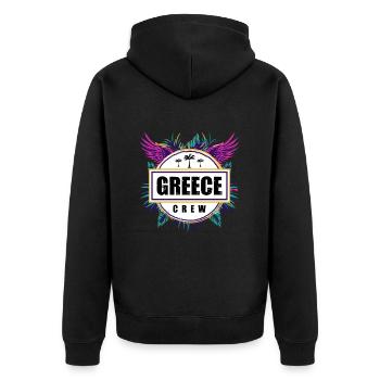Grèce Équipage Tropical - Veste à capuche bio Premium Unisexe - noir - Dos - Nico (187cm)