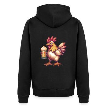 Bière Tap Pixel - Veste à capuche bio Premium Unisexe - noir - Dos - Nico (187cm)