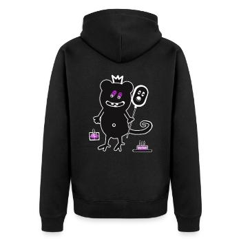 Enfants Anniversaire Monster Ballon Félicitations - Veste à capuche bio Premium Unisexe - noir - Dos - Nico (187cm)