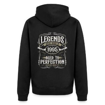 Né en 1995 Legends Cadeau d’anniversaire - Veste à capuche bio Premium Unisexe - noir - Dos - Nico (187cm)