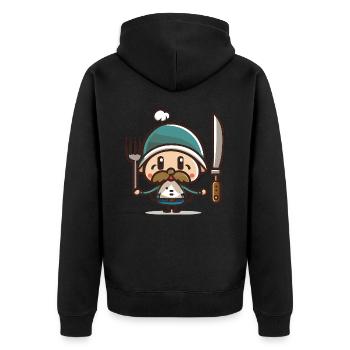 Pèlerin de Thanksgiving - Veste à capuche bio Premium Unisexe - noir - Dos - Nico (187cm)