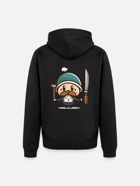 Thanksgiving Pilgrim - Unisex Premium Organic Zip Hoodie - black