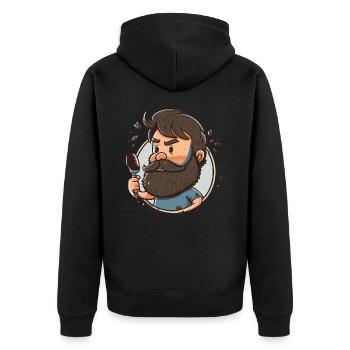 Maîtrise de la moustache - Veste à capuche bio Premium Unisexe - noir - Dos - Nico (187cm)
