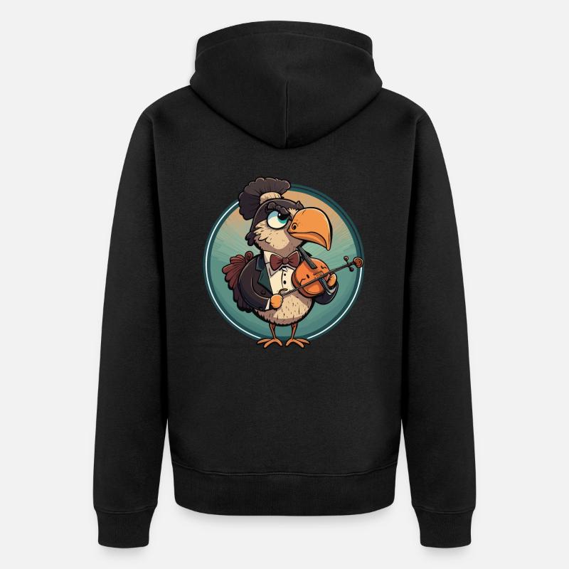 Turc-Violoniste - Veste à capuche bio Premium Unisexe - noir