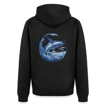 Nice Marlin costume for Marlin Animal Lovers - Veste à capuche bio Premium Unisexe - noir - Dos - Nico (187cm)