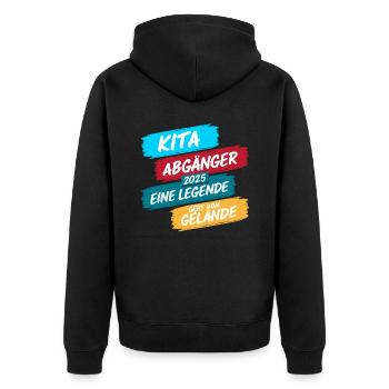 Sortants de la garderie 2025 Inscription scolaire Écolier - Veste à capuche bio Premium Unisexe - noir - Dos - Nico (187cm)