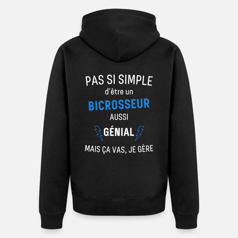 Bicrosseur Génial - Veste à capuche bio Premium Unisexe - noir