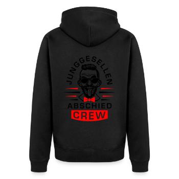 Enterrement de vie de garçon Équipage Enterrement de vie de garçon - Veste à capuche bio Premium Unisexe - noir - Dos - Nico (187cm)