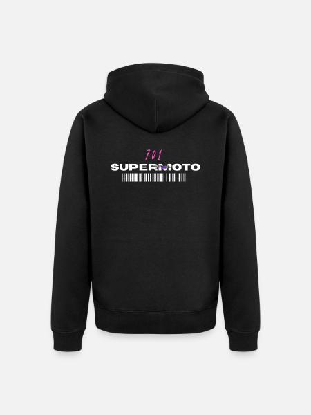 701 Supermoto - Unisex Premium Bio Zip Hoodie - Schwarz