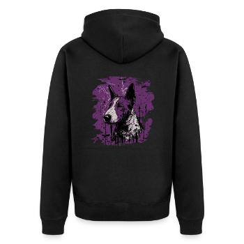 Bull terrier - Veste à capuche bio Premium Unisexe - noir - Dos - Nico (187cm)