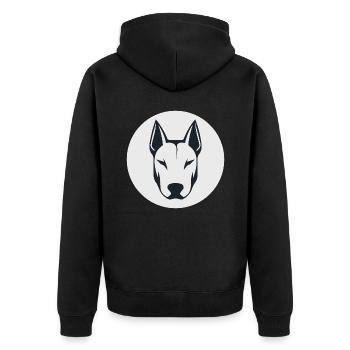 Bull terrier - Veste à capuche bio Premium Unisexe - noir - Dos - Nico (187cm)
