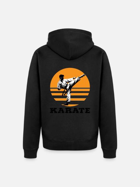 Karate - Unisex Premium Organic Zip Hoodie - black