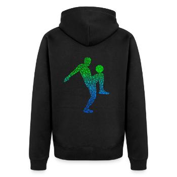 Soccer Player Icons Soccer Soccer Boy - Unisex Premium Organic Zip Hoodie - black - Back - Nico (187cm)