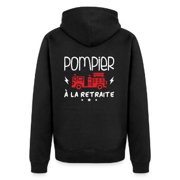 Pompier À La Retraite - Veste à capuche bio Premium Unisexe - noir - Dos - Nico (187cm)