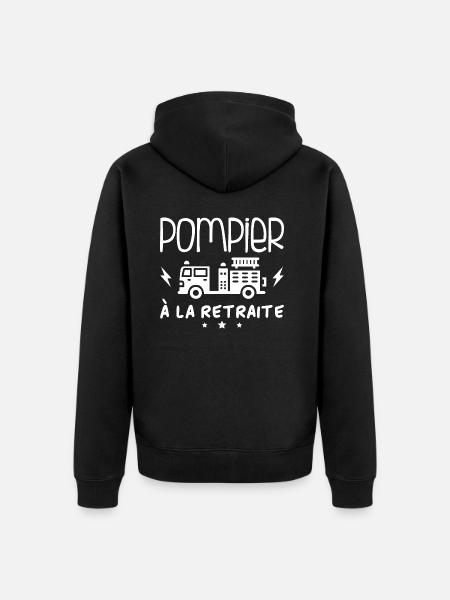 Pompier À La Retraite - Veste à capuche bio Premium Unisexe - noir