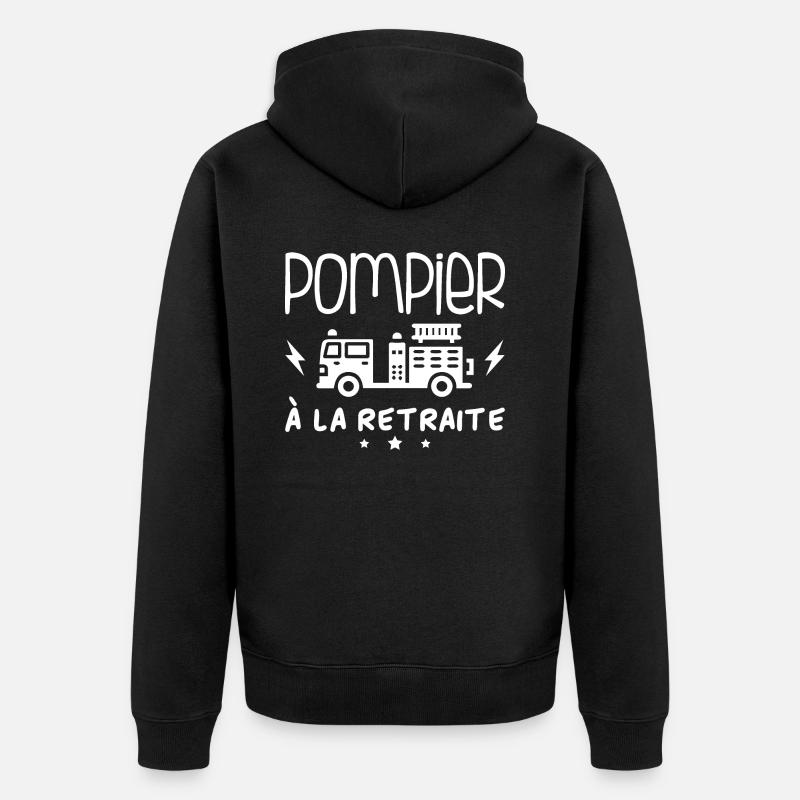 Pompier À La Retraite - Veste à capuche bio Premium Unisexe - noir
