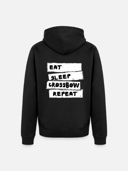 Crossbow - Besta Tshirt - Unisex Premium Organic Zip Hoodie - black