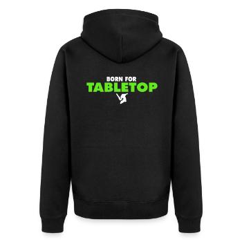 NÉ POUR LE THÉ DE TABLE - Veste à capuche bio Premium Unisexe - noir - Dos - Nico (187cm)