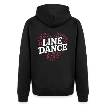 Danse en ligne - Danse avec le cœur - Musique Cadeau - Veste à capuche bio Premium Unisexe - noir - Dos - Nico (187cm)