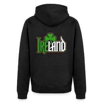Irlande - Bonne Saint-Patrick - Shamrock - Veste à capuche bio Premium Unisexe - noir - Dos - Nico (187cm)