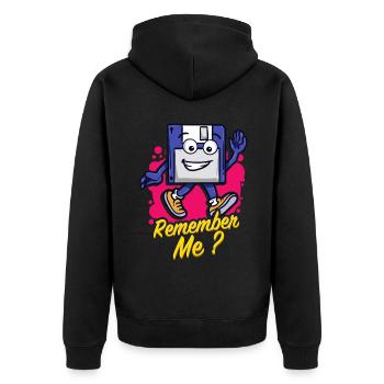 Programmer Retro-diskette Floppy disc - Unisex Premium Organic Zip Hoodie - black - Back - Nico (187cm)