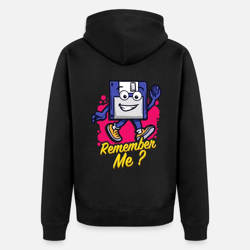 Programmer Retro-diskette Floppy disc - Unisex Premium Organic Zip Hoodie - black