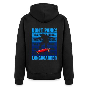 Lonagboarding Je suis un longboarder - Veste à capuche bio Premium Unisexe - noir - Dos - Nico (187cm)