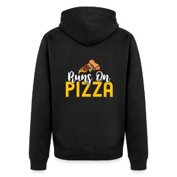 Snack Pizzalove Pizza-Liebhaber-Geschenk - Unisex Premium Organic Zip Hoodie - black - Back - Nico (187cm)