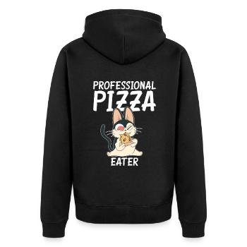 Snack Pizzalove Pizza Lover Gift - Unisex Premium Organic Zip Hoodie - black - Back - Nico (187cm)