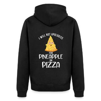 Snack Pizzalove Pizza Lover Gift - Unisex Premium Organic Zip Hoodie - black - Back - Nico (187cm)