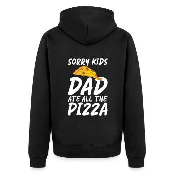Snack Pizzalove Pizza Lover Gift - Unisex Premium Organic Zip Hoodie - black - Back - Nico (187cm)