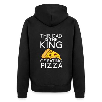 Snack Pizzalove Pizza Lover Gift - Unisex Premium Organic Zip Hoodie - black - Back - Nico (187cm)