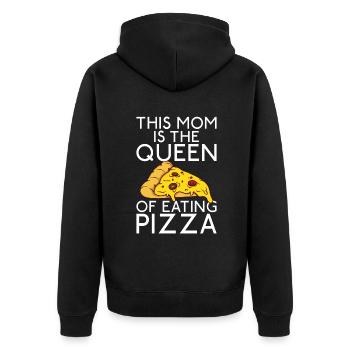 Snack Pizzalove Pizza Lover Gift - Unisex Premium Organic Zip Hoodie - black - Back - Nico (187cm)