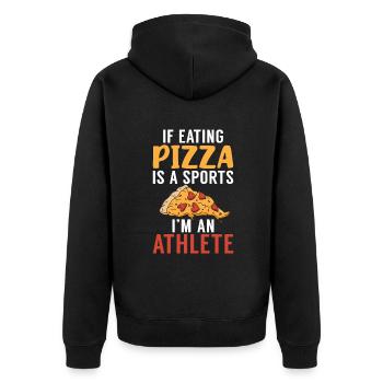 Snack Pizzalove Pizza Lover Gift - Unisex Premium Organic Zip Hoodie - black - Back - Nico (187cm)