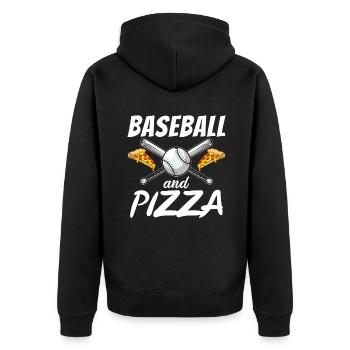 Snack Pizzalove Pizza Lover Cadeau - Veste à capuche bio Premium Unisexe - noir - Dos - Nico (187cm)