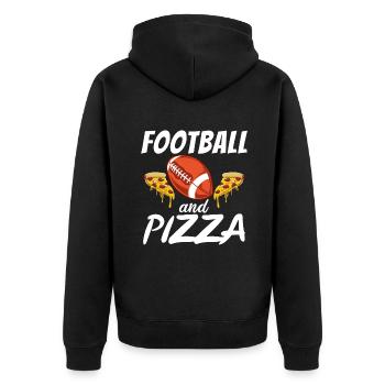 Snack Pizzalove Pizza Lover Cadeau - Veste à capuche bio Premium Unisexe - noir - Dos - Nico (187cm)