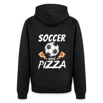 Snack Pizzalove Pizza Lover Cadeau - Veste à capuche bio Premium Unisexe - noir - Dos - Nico (187cm)