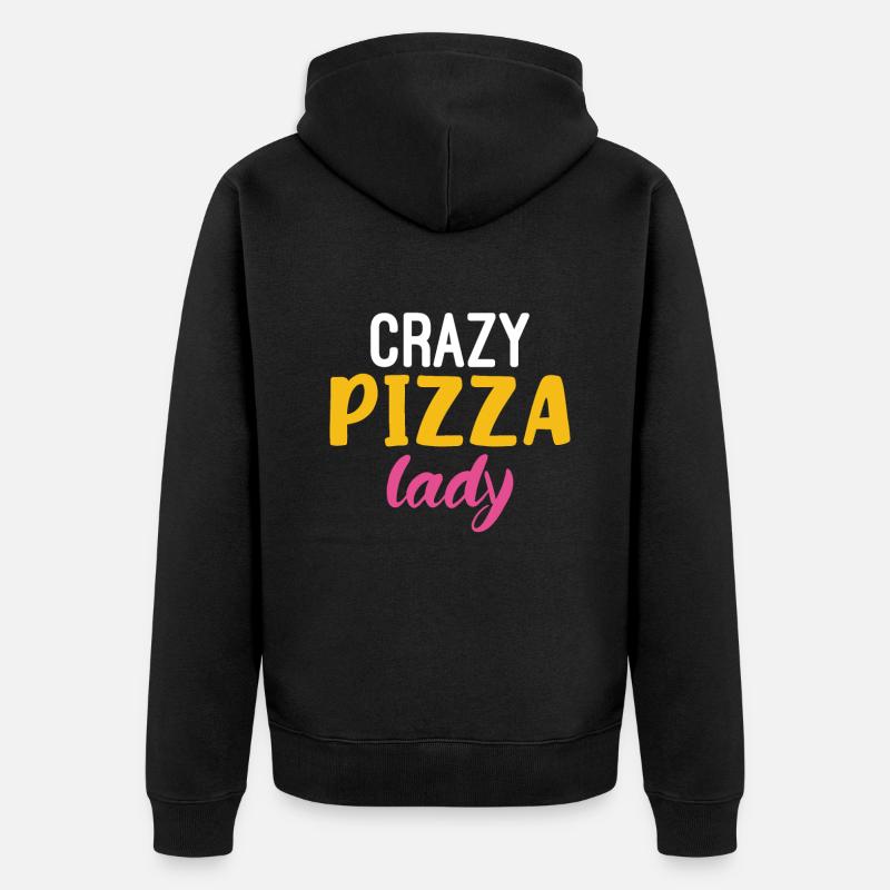 Snack Pizzalove Pizza Lover Cadeau - Veste à capuche bio Premium Unisexe - noir