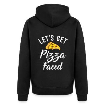 Snack Pizzalove Pizza Lover Gift - Unisex Premium Organic Zip Hoodie - black - Back - Nico (187cm)