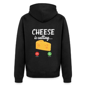 Snack Cheese Lover Cheese Gift - Veste à capuche bio Premium Unisexe - noir - Dos - Nico (187cm)