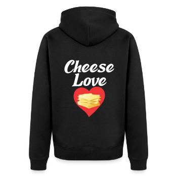 Snack Cheese Lover Cheese Gift - Veste à capuche bio Premium Unisexe - noir - Dos - Nico (187cm)