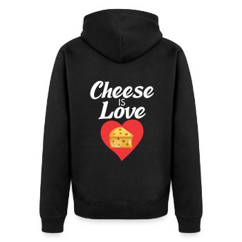 Snack Cheese Lover Cheese Gift - Veste à capuche bio Premium Unisexe - noir - Dos - Nico (187cm)