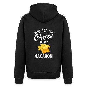Snack Cheese Lover Cheese Gift - Veste à capuche bio Premium Unisexe - noir - Dos - Nico (187cm)