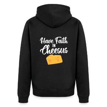Snack Cheese Lover Cheese Gift - Veste à capuche bio Premium Unisexe - noir - Dos - Nico (187cm)