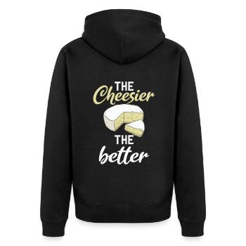 Snack Cheese Lover Cheese Gift - Veste à capuche bio Premium Unisexe - noir - Dos - Nico (187cm)
