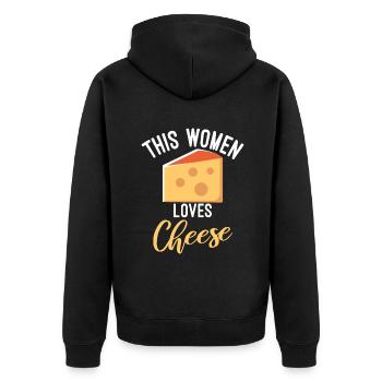 Snack Cheese Lover Cheese Gift - Veste à capuche bio Premium Unisexe - noir - Dos - Nico (187cm)