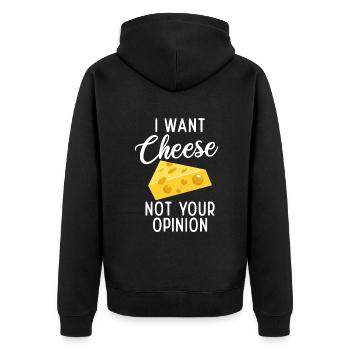 Snack Cheese Lover Cheese Gift - Veste à capuche bio Premium Unisexe - noir - Dos - Nico (187cm)