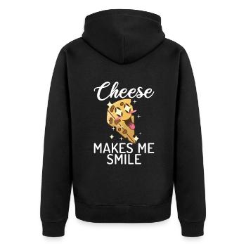 Snack Cheese Lover Cheese Gift - Veste à capuche bio Premium Unisexe - noir - Dos - Nico (187cm)