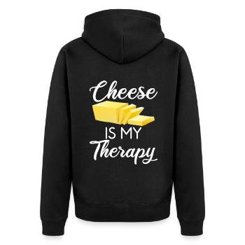 Snack Cheese Lover Cheese Gift - Veste à capuche bio Premium Unisexe - noir - Dos - Nico (187cm)
