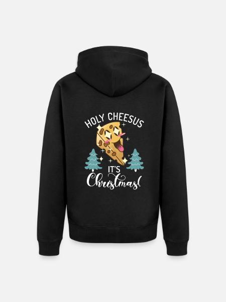 Snack Cheese Lover Cheese Gift - Unisex Premium Organic Zip Hoodie - black